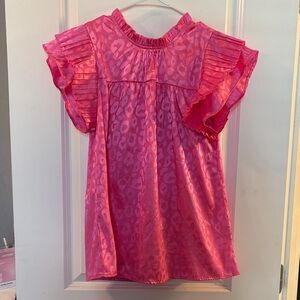 Pink Ruffled women’s blouse